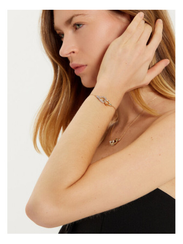 Tory Burch Колие Interlocking Wishbone Pendant 161070 Златист