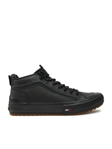 Tommy Hilfiger Сникърси Th Hi Vulc Cleat Lth FM0FM05313 Черен