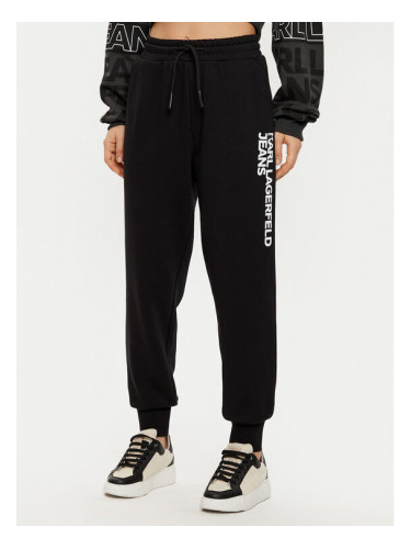 Karl Lagerfeld Jeans Долнище анцуг A1W10058 Черен Regular Fit