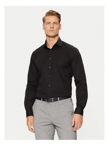 Calvin Klein Риза Poplin Stretch Regular Shirt K10K109509 Черен Slim Fit