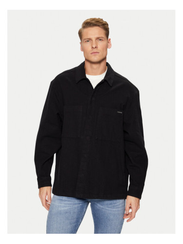 Calvin Klein Jeans Риза J30J327108 Черен Relaxed Fit