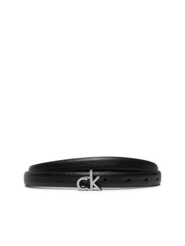 Calvin Klein Дамски колан Ck Thin Belt 1.5cm Pebble K60K612858 Черен