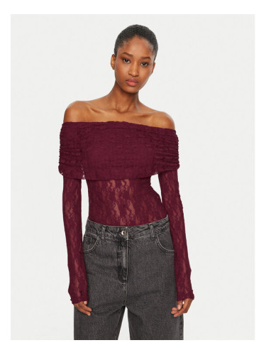 ROTATE Блуза 1132732197 Бордо Slim Fit