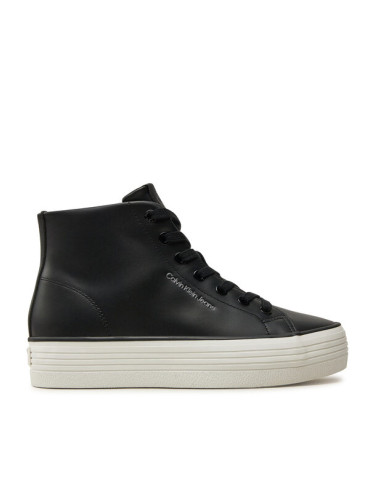 Calvin Klein Jeans Сникърси Bold Vulc Flatf Mid Lth In YW0YW01634 Черен