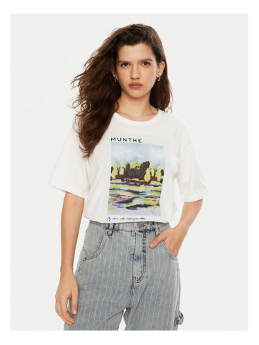 Munthe Тишърт Silane 244110024460 Бял Regular Fit