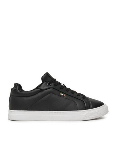 Tommy Hilfiger Сникърси Icon Court Sneaker Flag FW0FW08327 Черен