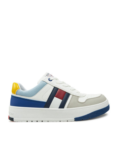 Tommy Hilfiger Сникърси Flag Low Cut Lace-Up Sneaker T3X9-33863-1269 S Бял