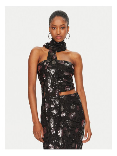 ROTATE Блуза 113311100 Черен Slim Fit