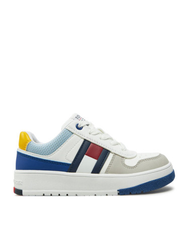 Tommy Hilfiger Сникърси Flag Low Cut Lace-Up Sneaker T3X9-33863-1269 M Бял
