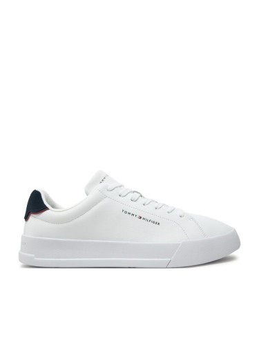 Tommy Hilfiger Сникърси Th Court Lth Detail Ess FM0FM05367 Бял