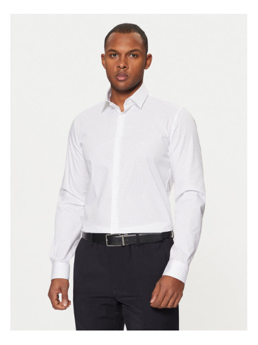 Calvin Klein Риза K10K113846 Бял Slim Fit