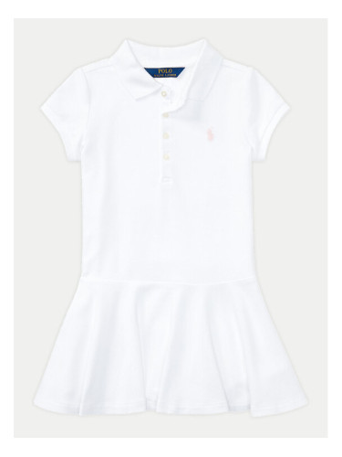 Polo Ralph Lauren Ежедневна рокля 313624740003 Бял Regular Fit