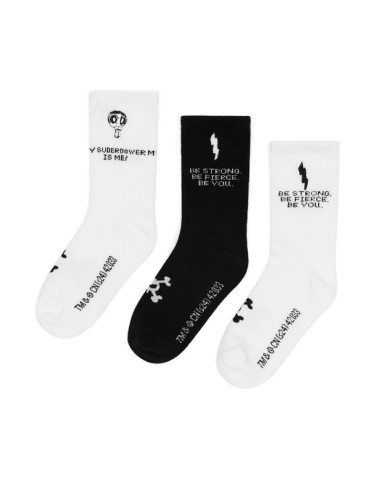 Powerpuff Girls Дълги чорапи ACCCS-AW24-117WBPPG (3-PACK) Бял