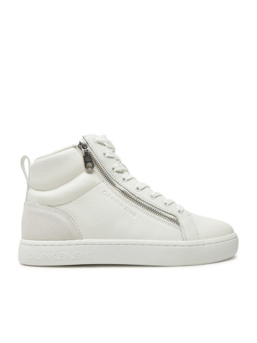 Calvin Klein Jeans Сникърси Classic Cupsole Zip Mid In YM0YM01156 Бял