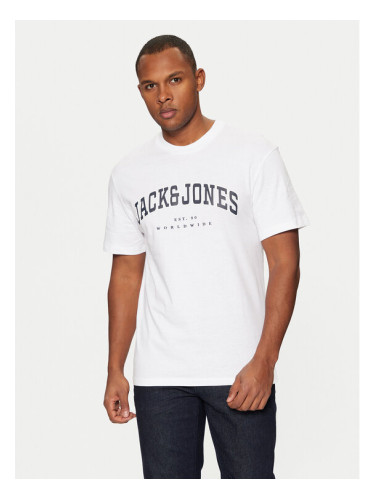 Jack&Jones Тишърт 12257579 Бял Relaxed Fit