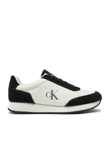 Calvin Klein Jeans Сникърси Runner Laceup Low Mix Mg YW0YW01798 Бял