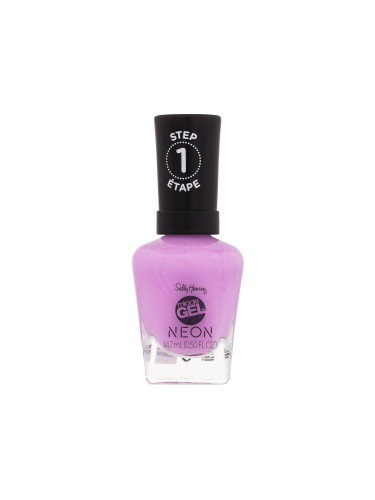 Sally Hansen Miracle Gel Neon Лак за нокти за жени 14,7 ml Нюанс 054 Violet Voltage