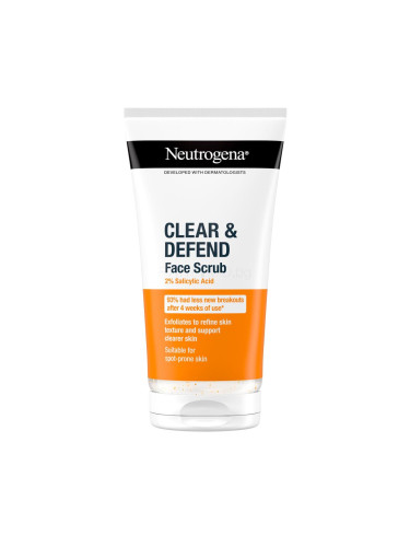 Neutrogena Clear & Defend Face Scrub Ексфолиант 150 ml