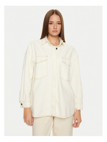 American Vintage дънкова риза Jozastreet JOZ06AH24 Бял Loose Fit