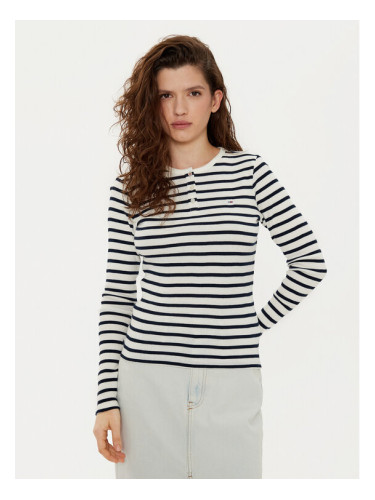 Tommy Jeans Блуза DW0DW19501 Бял Slim Fit