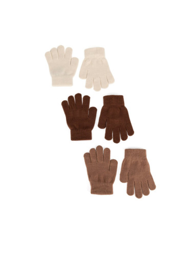 Action Boy Ръкавици 8K6-001-AW24 (3-PACK) Кафяв