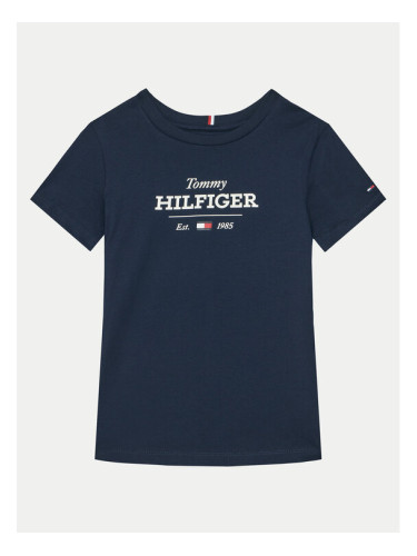 Tommy Hilfiger Тишърт KB0KB09356 S Тъмносин Regular Fit