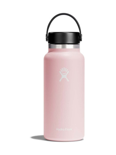 Термобутилка Hydro Flask 32 Oz Wide Flex Cap Trillium в розово W32BTS678