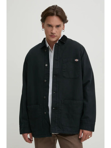 Яке Dickies Duck High Pile Flce Line Chore Jacket в черно преходен модел DK0A4XGA