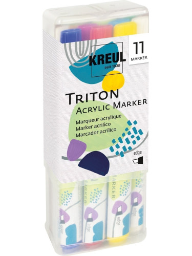 Kreul Triton Комплект маркери за текстил 1 - 4 mm 11 бр