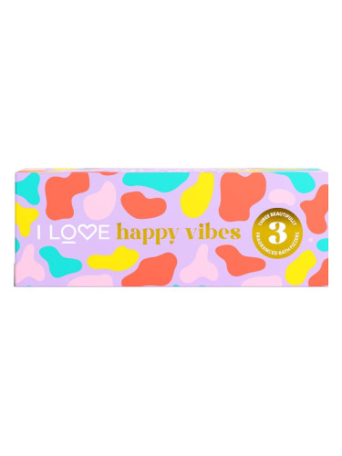 I love... Special Moments Happy Vibes бомбичка за вана аромати Mango, Grapefruit, Peach 3x150 гр.