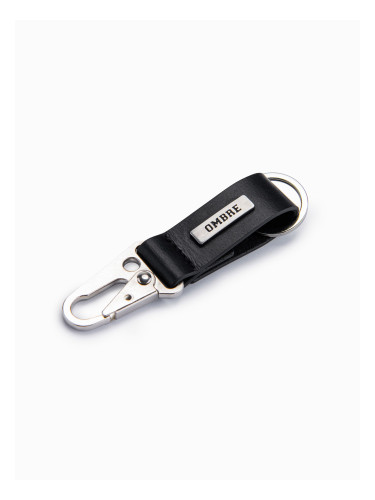Ombre Men's key ring with snap hook - black