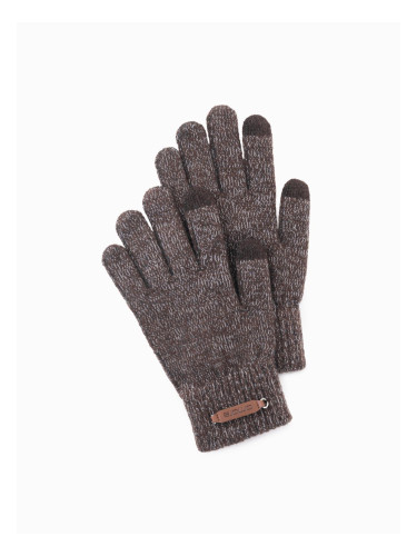 Ombre Men's elegant wool blend gloves - graphite melange