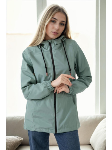53121 Dewberry Hooded Women Raincoat-MINT