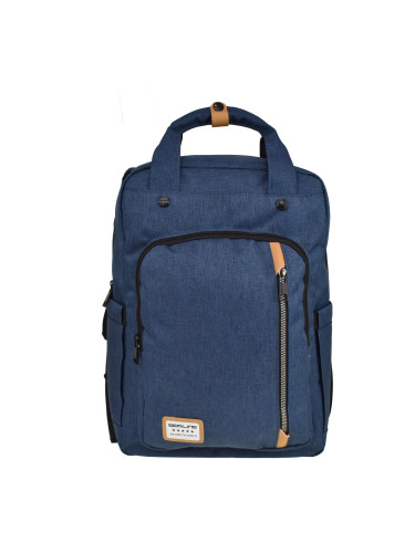 Semiline Unisex's Laptop Backpack L2005-7 Navy Blue