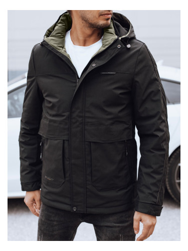 Men's winter jacket with detachable hood black Dstreet