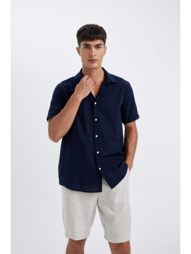 DEFACTO Regular Fit Polo Neck Cotton Short Sleeve Shirt