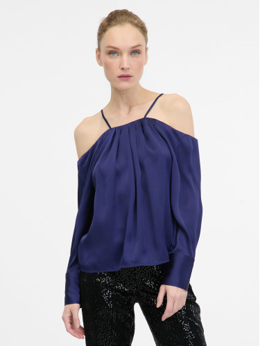 Dark blue women's blouse with open shoulders ORSAY - Women