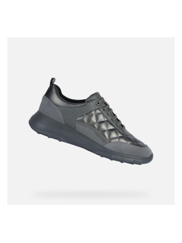 Dark gray women's sneakers Geox Alleniee - Women's