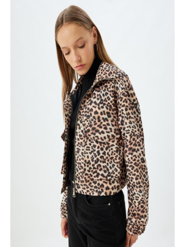 Koton Leopard Patterned Youth Jacket