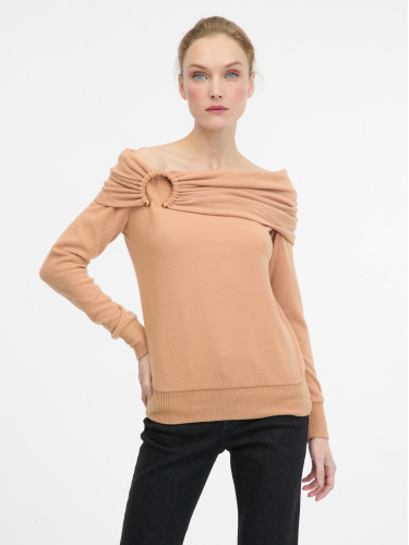 Light brown women's long-sleeved T-shirt ORSAY - Women's