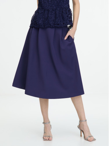 Dark blue women's knee-length skirt ORSAY - Women's