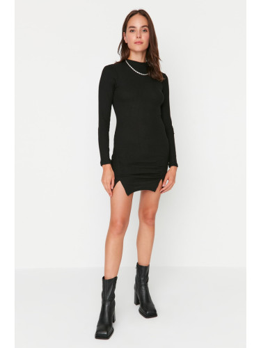 Trendyol Black Knitted Mini Dress