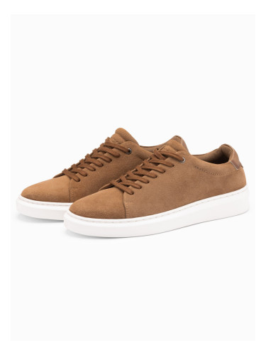 Ombre Classic men's soft suede sneaker shoes - light brown