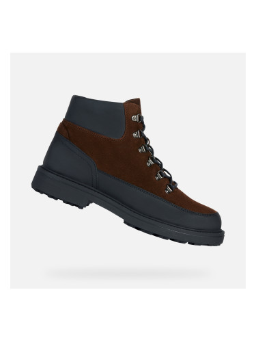 Brown Men's Ankle Boots Geox Lagorai + Grip - Men