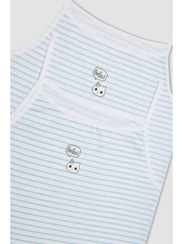 DEFACTO Girl Striped Suspender 2-Pack Undershirt