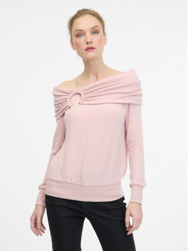 Light pink women's long-sleeved T-shirt ORSAY - Women's