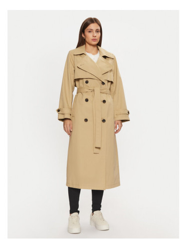 Tommy Jeans Тренч DW0DW20280 Бежов Regular Fit