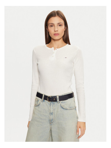 Tommy Jeans Блуза DW0DW19501 Бял Slim Fit
