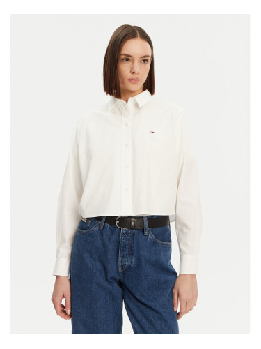 Tommy Jeans Риза DW0DW19354 Бял Relaxed Fit
