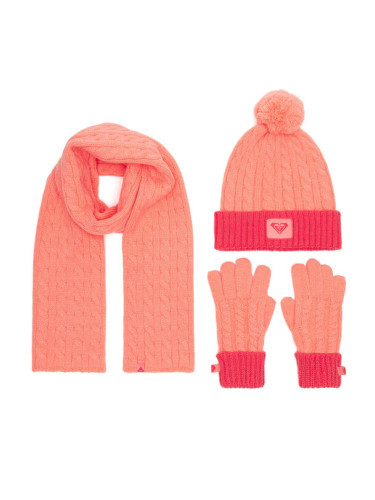 Roxy Комплект шапка, шал и ръкавици RX-KF-001-AW24 Оранжев